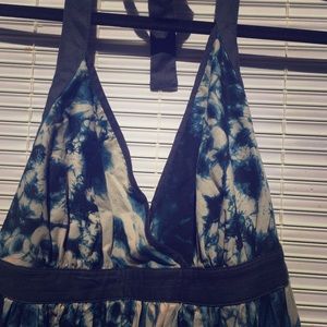 Moda International Blue Tie-Dye Dress